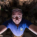 ISS044E000290 (06/14/2015) --- NASA astronaut Scott Kelly on the International Space Station prepares another scientific experiment on June 16, 2015. Scott works with his fellow station crew members Russian cosmonauts Gennady Padalka, and Mikhail Kornienko.