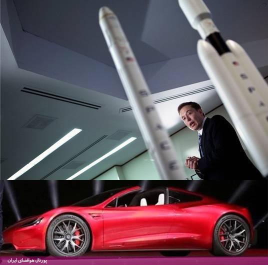 خودروی جدید تسلا توسط راکت فالکون هوی به مریخ می‌رود