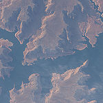 ISS043E182470 (05/08/2015) --- NASA astronaut Scott Kelly aboard the International Space Station on May 8th, 2015 captured this image in the United States southwest area  of  lower Lake Powell, Glen Canyon, Utah.