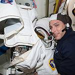 Astronaut Mike Hopkins Checks Out Spacesut