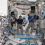 Astronauts Koichi Wakata and Rick Mastracchio