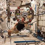 Astronaut Mike Hopkins With SPHERES-RINGS